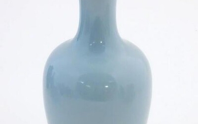 A Chinese celadon style vase of baluster form.