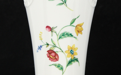 A Coalport, England, Summer Meadow Henley vase with embossed lace...