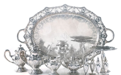 A DOMINICK AND HAFF 12-PIECE STERLING TEA SET