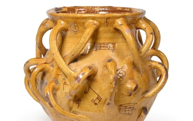 A Ewenny Slipware ''Musical Notation'' Wassail Bowl, 19th century, of...