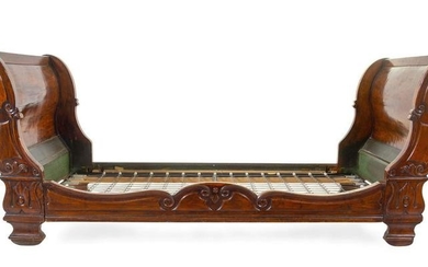 A French Provincial Walnut Day Bed