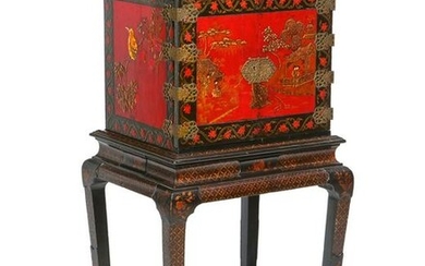 A George I style cabinet on stand