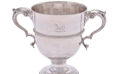 A George III Irish silver twin handled cup by Matthew West