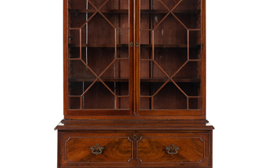 A George III Mahogany Bureau Bookcase