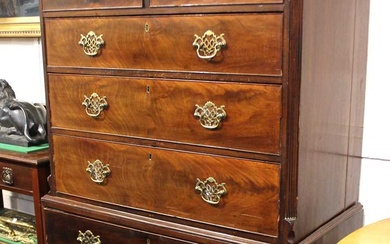 A George III mahogany chest on chest
