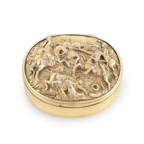 A George IV silver-gilt snuff box