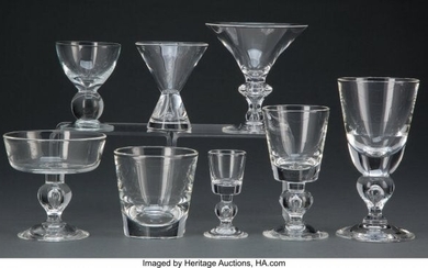 A Group One Hundred and Thirty Steuben Glassware
