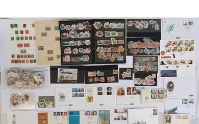 A Large Collection of World Stamps, two bags of used world s...