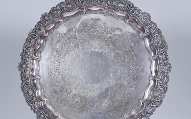A Late Victorian Silver Circular Salver, by Boardman, Glossop...