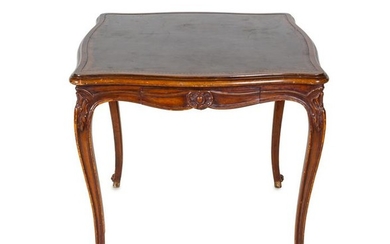 A Louis XV Style Game Table Height 30 x width 30 1/2 x