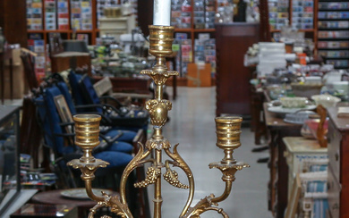 A Neoclassical Style Figural Candelabrum Lamp