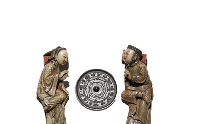 A PAIR OF CHINESE SOAPSTONE PAPER WEIGHTS