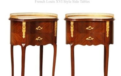 A Pair of 19th C. French Louis XVI Style Side Table