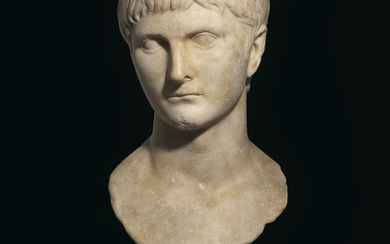 A ROMAN MARBLE PORTRAIT BUST OF GERMANICUS, JULIO-CLAUDIAN PERIOD, CIRCA EARLY 1ST CENTURY A.D.