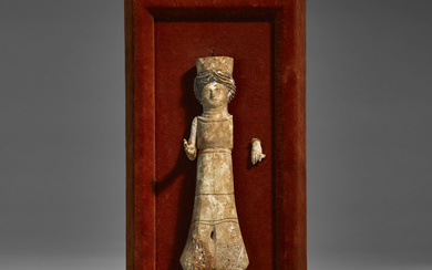 A ROMAN PAINTED BONE DOLL WITH GOLD BRACELETS CIRCA 2ND-3RD CENTURY A.D.