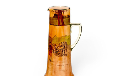 A Royal Doulton Series Ware Motoring rare tall ceramic jug,...