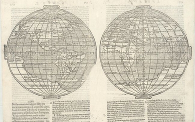 A Scarce Spanish World Map, "[Untitled - World]", Camoens, Luis de