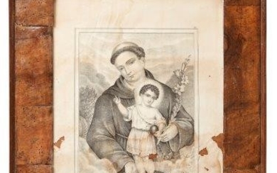 A Spanish print of St Anthony of...