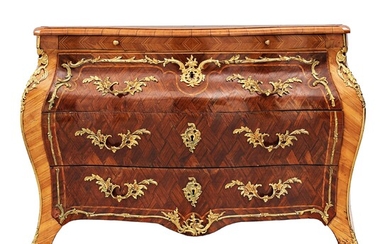 A Swedish Rococo 18th century commode attributed to N. Korp.