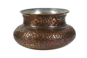 A TIMURID-STYLE TINNED COPPER BOWL Iran, late 16th