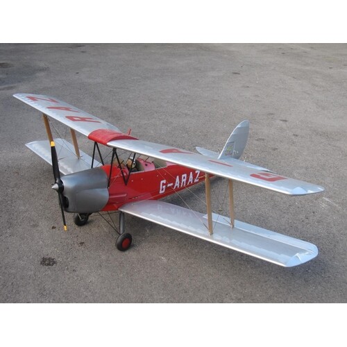 A Tiger Moth model aircraft with a 6'6" wing span, which has...