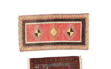 A Turkish rug, 190 x 99cm and a Persian prayer rug, 140...