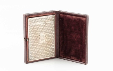 A William IV Scottish silver card case, of rectangular form,...
