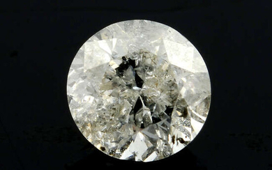 A brilliant cut diamond, weighing 0.66ct.