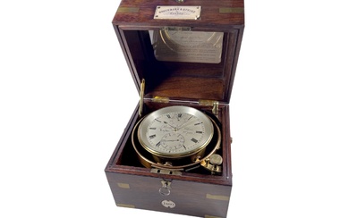A collection of 2 London ship's chronometers<br>An impressive London ship's...