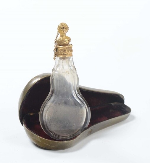 A crystal perfume bottle, Europe, 1700s