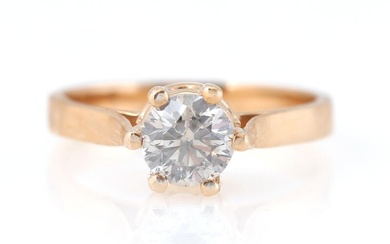 A diamond solitaire ring set with a brilliant-cut diamond weighing app. 1.03...