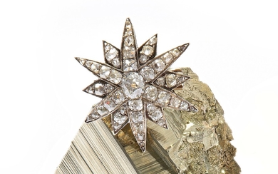 A diamond star brooch, circa 1880