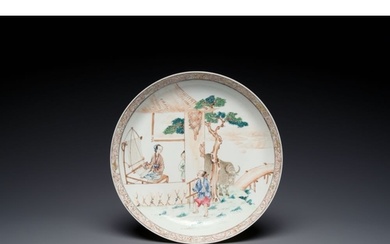 A fine Chinese famille rose eggshell porcelain 'The cowherd ...