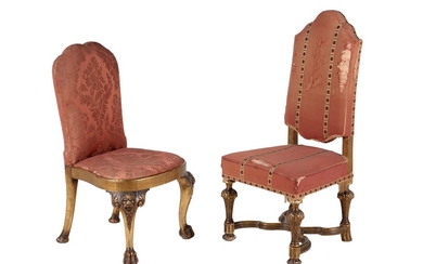 A giltwood side chair in 17th century style