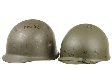 A helmet M 53 of a NATO member state for firing tests