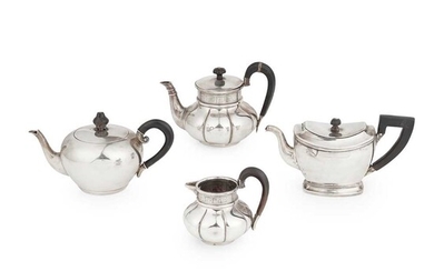A late 19th century Dutch teapot and milk jug