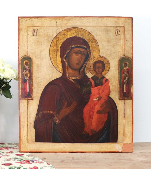 A monumental Icon of the Mother of God of Smolensk