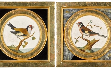 A pair of Italian micromosaic panels by Antonio and Francesco Mora, Rome, circa 1800