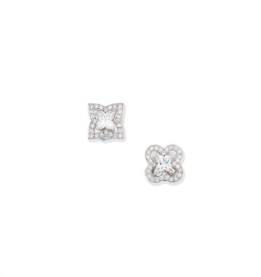 A pair of diamond 'Les Ardentes' earstuds,, by Louis Vuitton