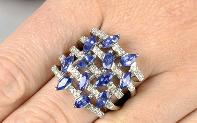 A sapphire and diamond dress ring, by Alfieri & St. John.