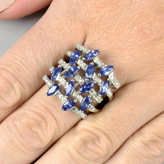 A sapphire and diamond dress ring, by Alfieri & St.