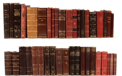 A selection of 40 Danish leather bound books
