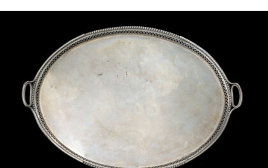 A silver double-handled tray. Hapsburg, 18th century. Silversmith Johnn Jakob V. Baur (cm 75x53) (g 4100)