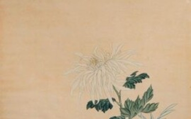 AFTER LANG SHINING/GIUSEPPE CASTIGLIONE (19TH CENTURY) CHRYSANTHEMUM A Chinese painting,...