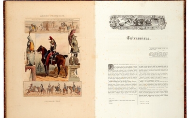 AMBERT | Esquisses historiques... l'armée française, Saumur, 1835, half red morocco, Furstenberg copy