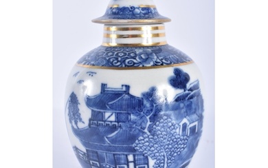 AN 18TH CENTURY CHINESE EXPORT BLUE AND WHITE PORCELAIN TEA ...