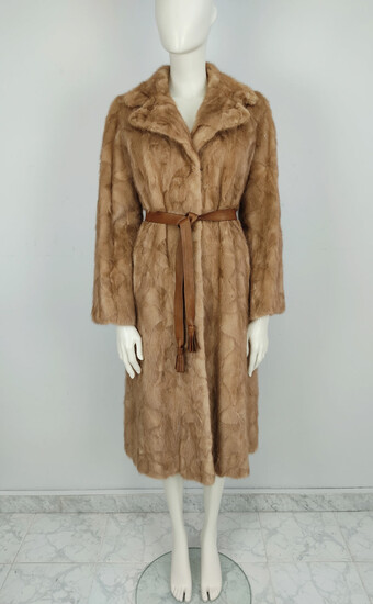 ANNA GAELLE long mink fur coat