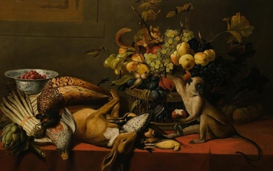 ANONYMOUS "Still life of hunting and fruits"