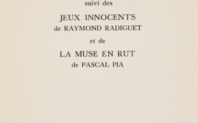 APOLLINAIRE, Guillaume Cortège priapique suivi des Jeux innocents de Raymond Radiguet et de La Muse...