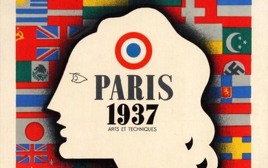 Advertising Poster Paris 1937 Art Deco Carlu International Exhibition....